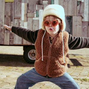 We Are Wovens Bodywarmer Wol - Cienki Espresso