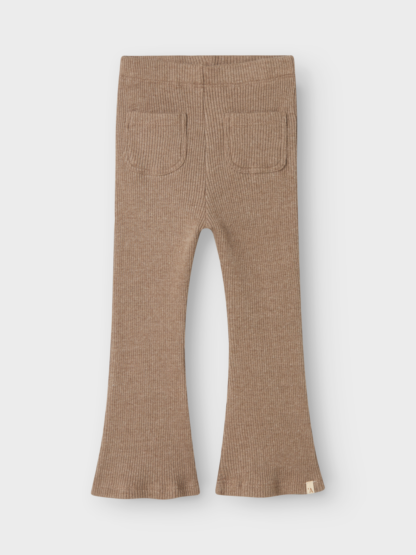 Lil Atelier Sophia Flaired Legging - Shitake