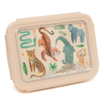 Petit Monkey Lunchbox Glitter Stars - Animals