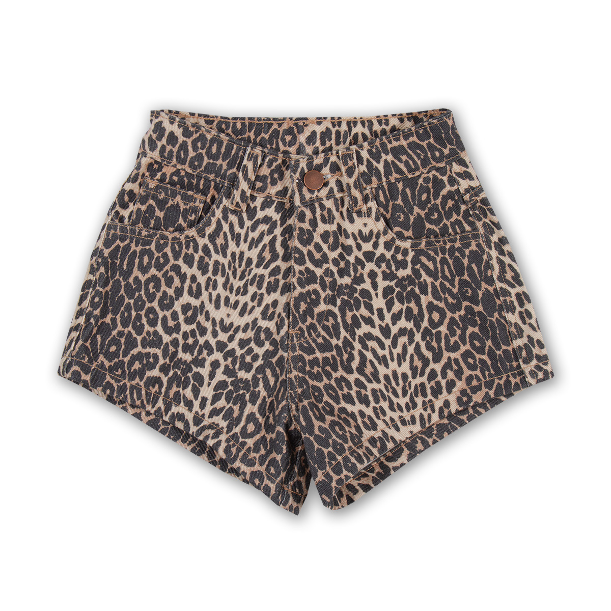 petit blush jeans short leopard
