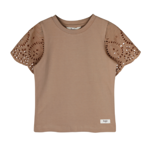 bless brown coconut t shirt korte mouw met embroidery baje studio.png