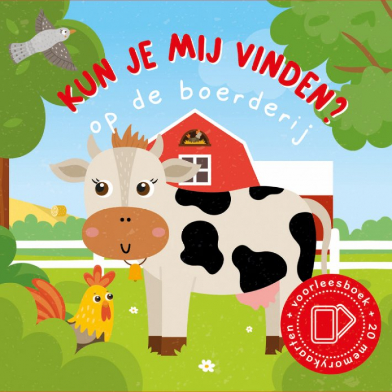 boek en memoryspel kun je me vinden? op de boerderij